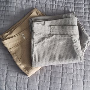 Casual pants 2 pair. One pair tan and one pair grey